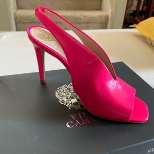 Beautiful pink squared toe shoes